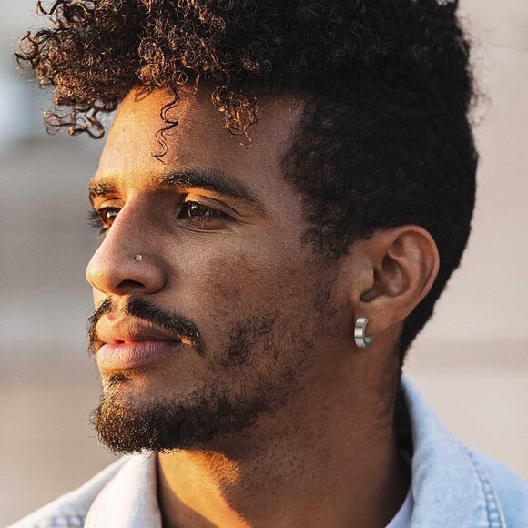 Stylish Stainless Steel Clip-On Huggie Hoops - Non-Piercing Earrings for All - Picture 5 of 7